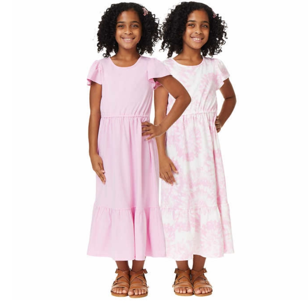 Medium 10/12, 32 Degrees Girls' 2-Pack Maxi Dress
